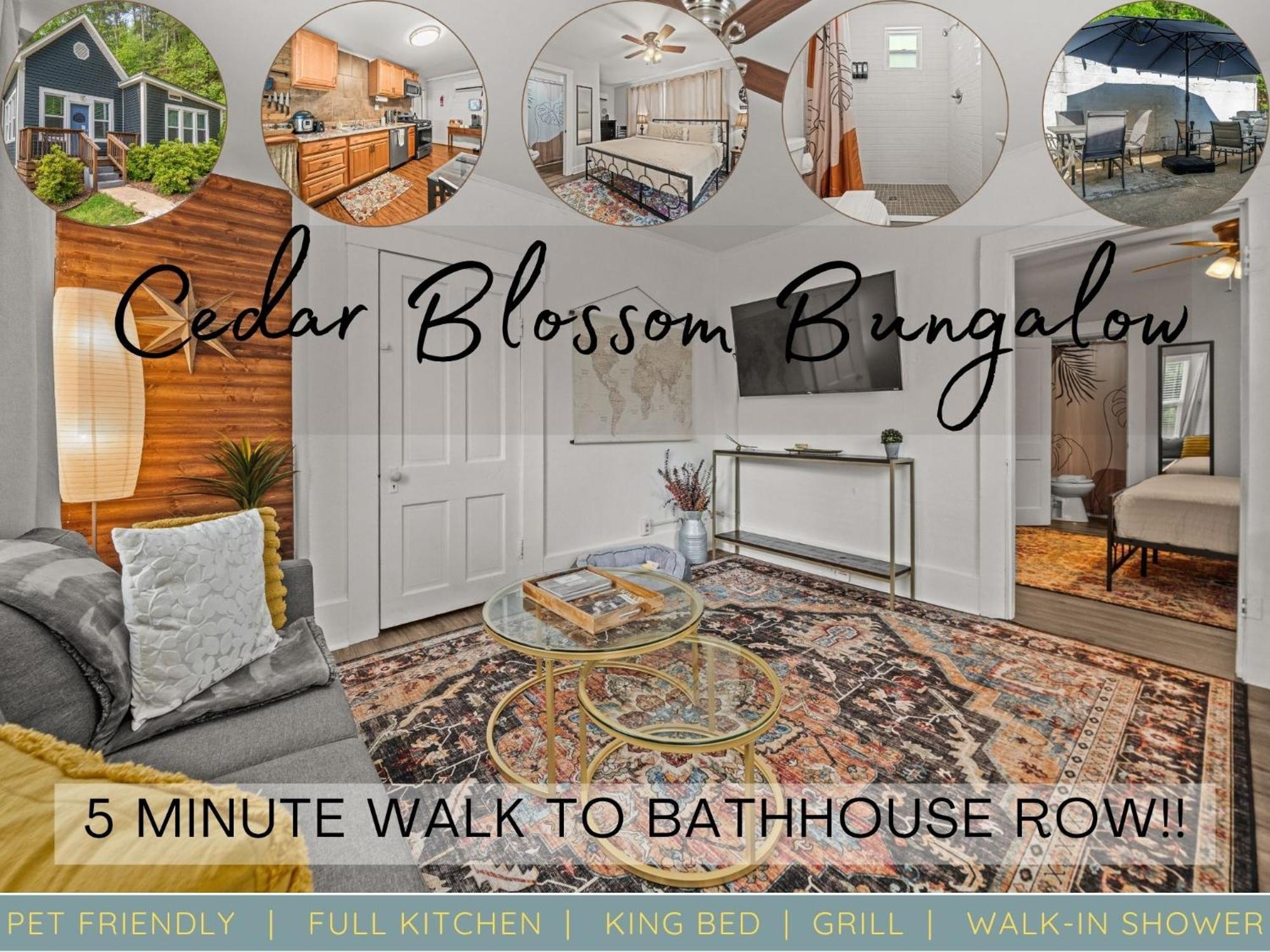 Cedar Blossom Bungalow Is A Cozy Getaway With A 5 Minute Walk To Downtown! Hot Springs Esterno foto